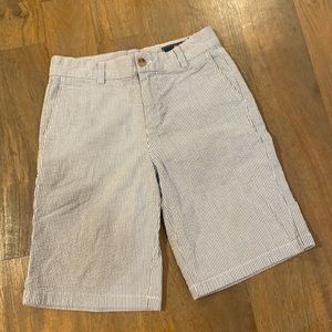 Vineyard Vines boys Club shorts blue seersucker size 12 EUC